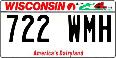 WI license plate 722WMH