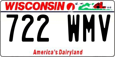 WI license plate 722WMV