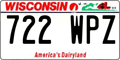 WI license plate 722WPZ