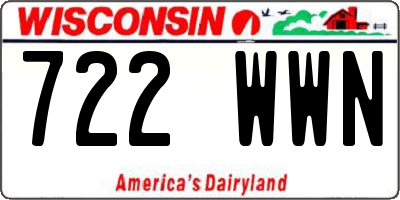 WI license plate 722WWN