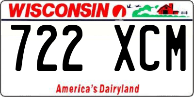 WI license plate 722XCM