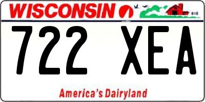 WI license plate 722XEA