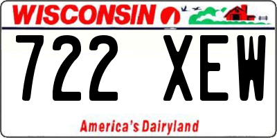 WI license plate 722XEW