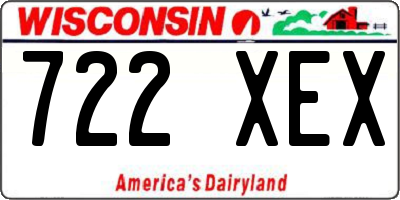 WI license plate 722XEX