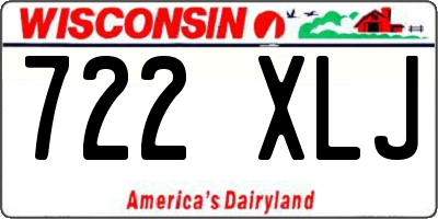 WI license plate 722XLJ