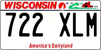 WI license plate 722XLM