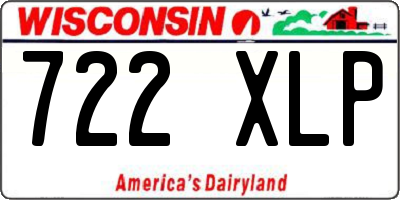 WI license plate 722XLP