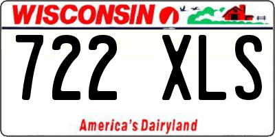 WI license plate 722XLS