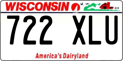 WI license plate 722XLU