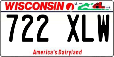 WI license plate 722XLW