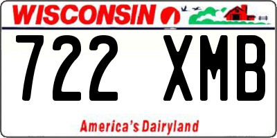 WI license plate 722XMB