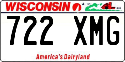 WI license plate 722XMG