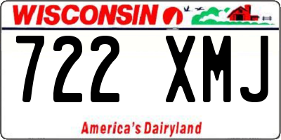 WI license plate 722XMJ