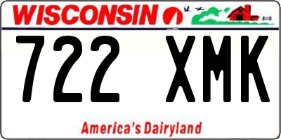 WI license plate 722XMK