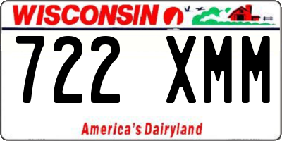 WI license plate 722XMM