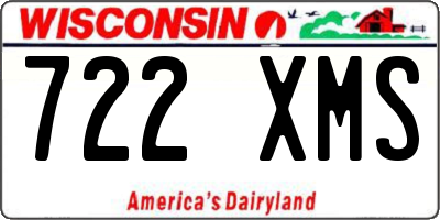 WI license plate 722XMS