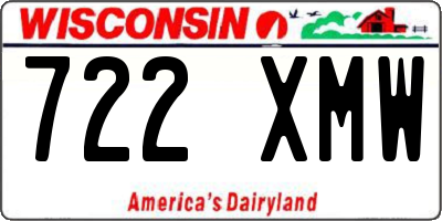 WI license plate 722XMW
