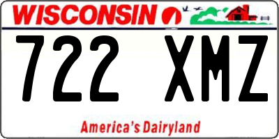 WI license plate 722XMZ