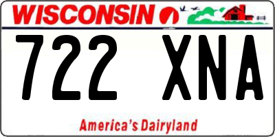 WI license plate 722XNA