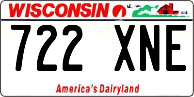 WI license plate 722XNE