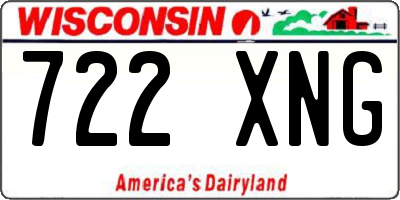 WI license plate 722XNG