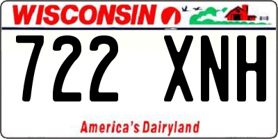 WI license plate 722XNH