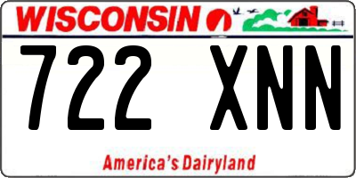 WI license plate 722XNN