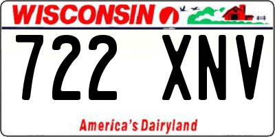WI license plate 722XNV