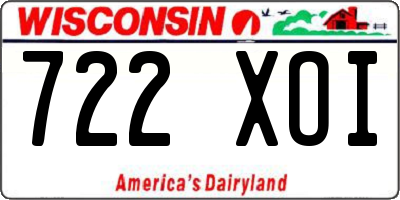 WI license plate 722XOI
