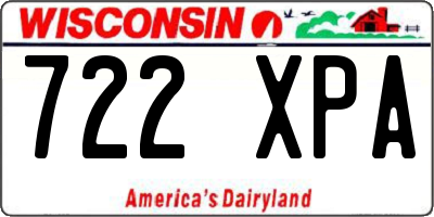 WI license plate 722XPA