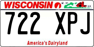WI license plate 722XPJ