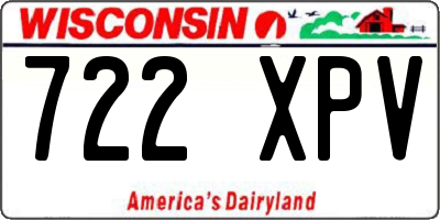 WI license plate 722XPV