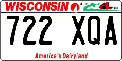 WI license plate 722XQA