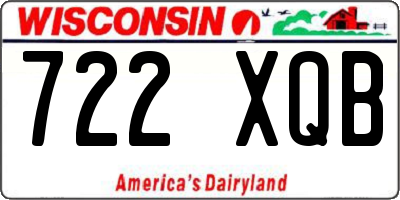 WI license plate 722XQB