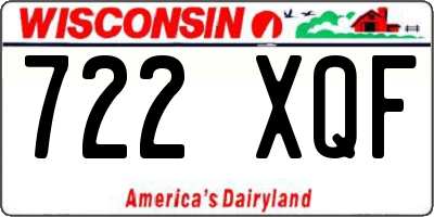 WI license plate 722XQF