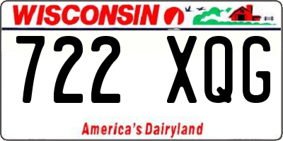 WI license plate 722XQG