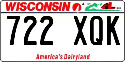 WI license plate 722XQK