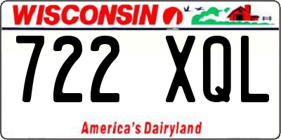 WI license plate 722XQL