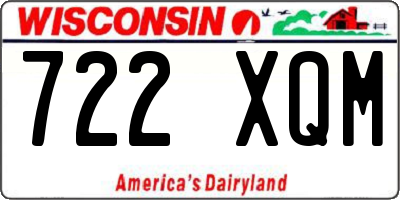 WI license plate 722XQM