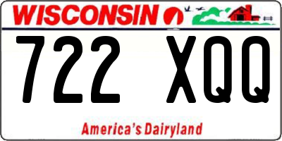 WI license plate 722XQQ
