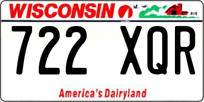 WI license plate 722XQR