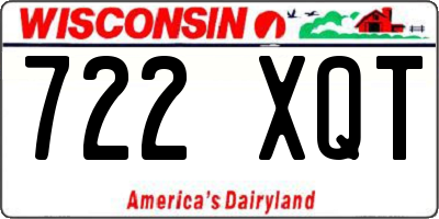 WI license plate 722XQT