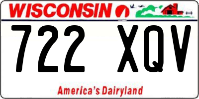 WI license plate 722XQV