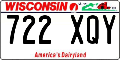 WI license plate 722XQY