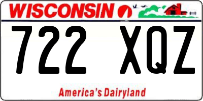 WI license plate 722XQZ