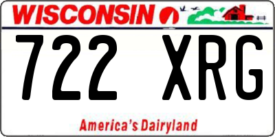WI license plate 722XRG