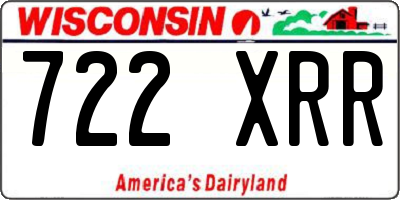 WI license plate 722XRR