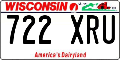 WI license plate 722XRU
