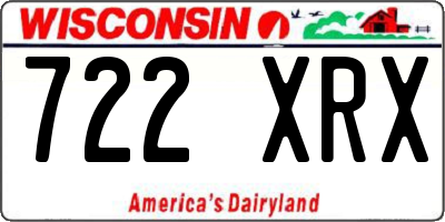 WI license plate 722XRX
