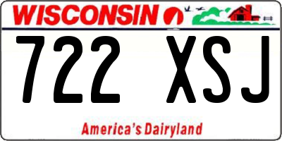 WI license plate 722XSJ